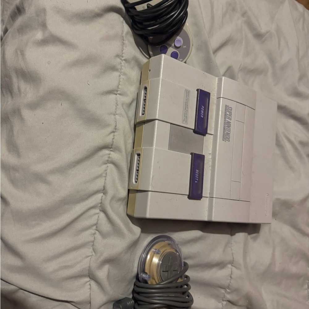 Super Nintendo Entertainment System Console with Controllers
